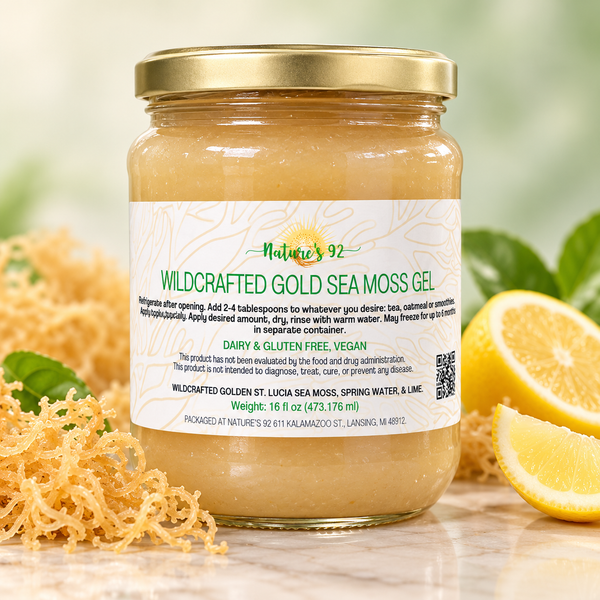 16 oz Wildcrafted St. Lucia Golden Sea Moss Gel